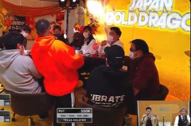 Japanese Poker Tournament Chaos As Player Tries To Flip Poker Table